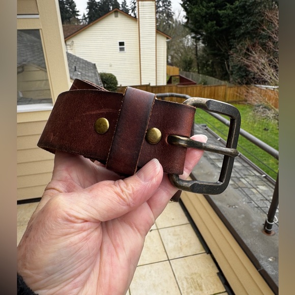 J crew leather vintage brown belt - Picture 4 of 16